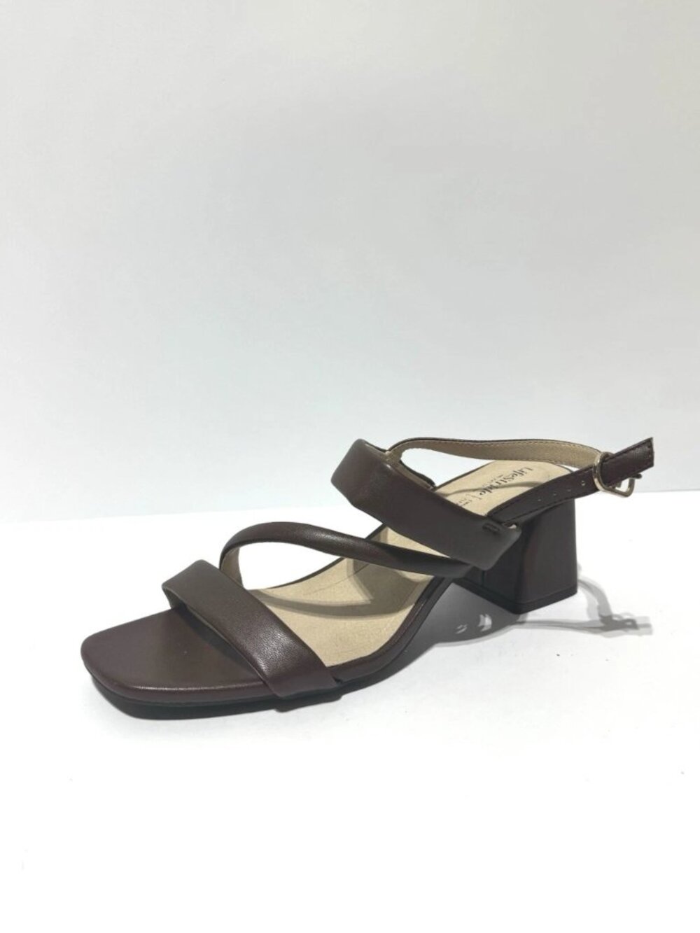 Lifestride Womens Celia Sandals Dark Tan Size 9.5W
